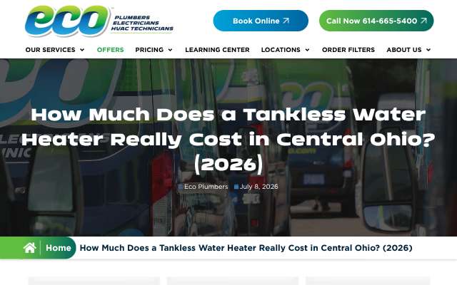 Eco Plumbers, Electricians, and HVAC Technicians's page as the assistant saw it