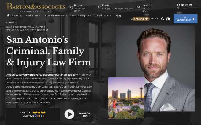 Barton and Associates's page as the assistant saw it