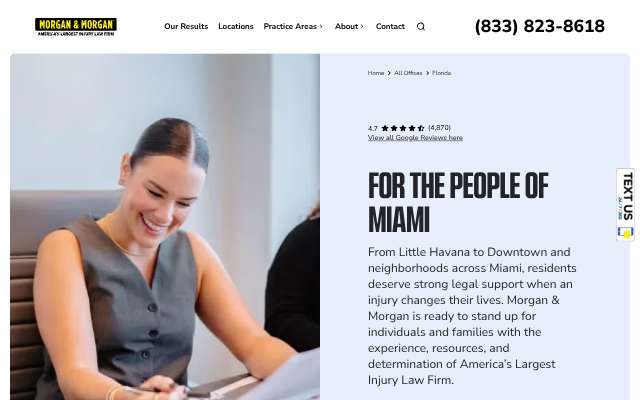 Page cited for Morgan & Morgan (Miami office)