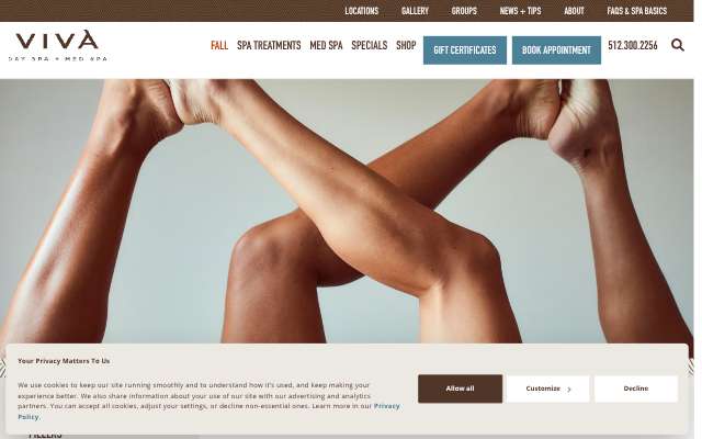 Viva Day Spa + Med Spa (Dallas, Preston Center)'s page as the assistant saw it