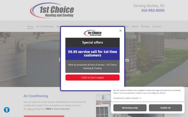 Total Heating and Cooling's page as the assistant saw it