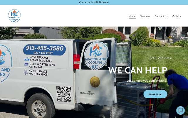 Heating and cooling kc LLC's page as the assistant saw it