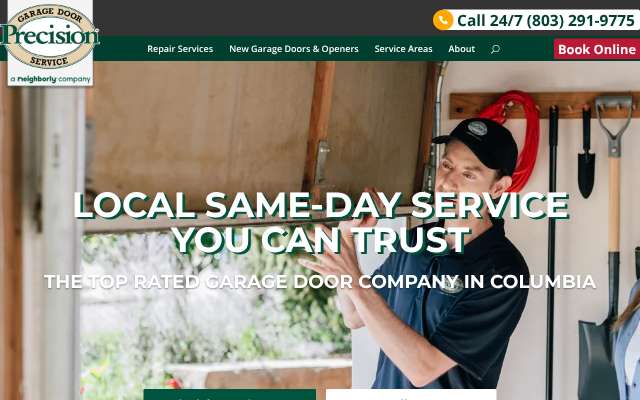 Page cited for Precision Garage Door of Columbia