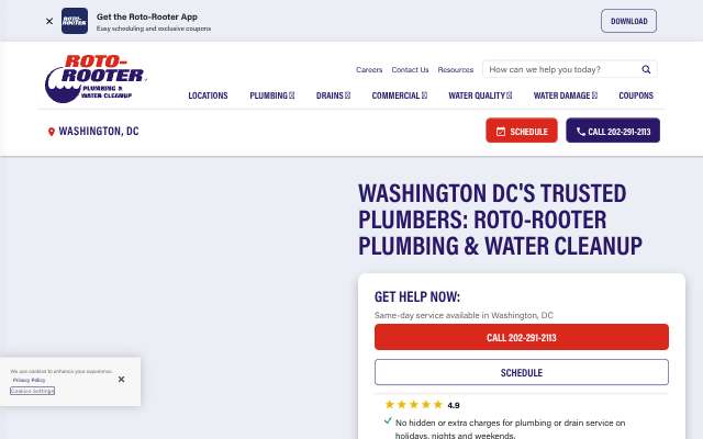 Page cited for Roto-Rooter of Washington, DC
