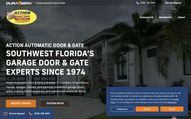 Page cited for Action Automatic Door & Gate (DuraServ)