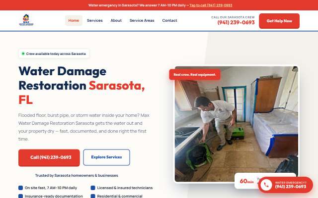Page cited for Max Water Damage Restoration Sarasota