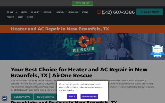 AirOne Rescue's page as the assistant saw it