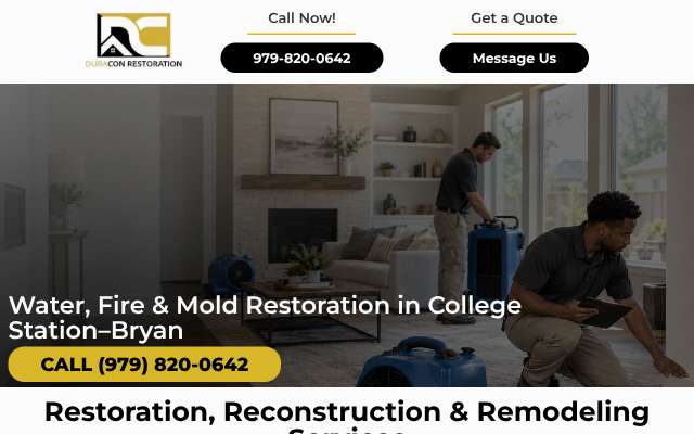 DuraCon Restoration's page as the assistant saw it