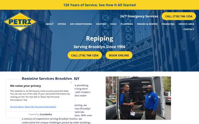 Page cited for Petri Plumbing & Heating