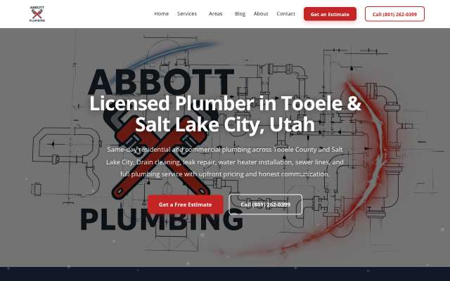Abbott Plumbing & Drain's page as the assistant saw it