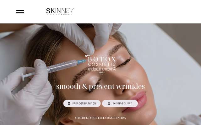 Skinney Medspa's page as the assistant saw it