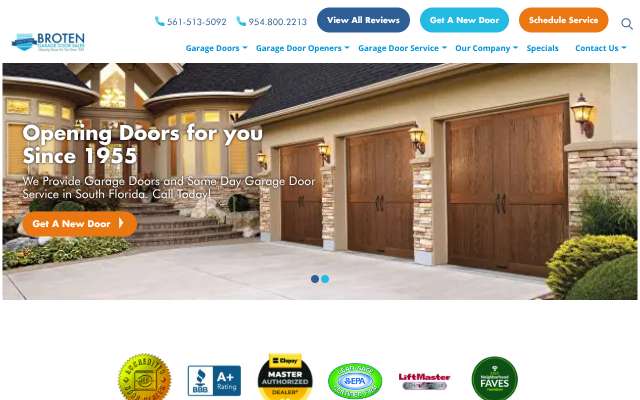 Page cited for Broten Garage Door Sales