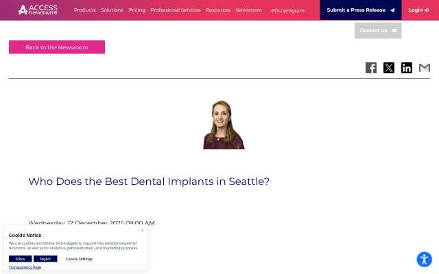 Dr. Ellie Javadi, DDS, MSD (Orchid Periodontics & Dental Implants)'s page as the assistant saw it
