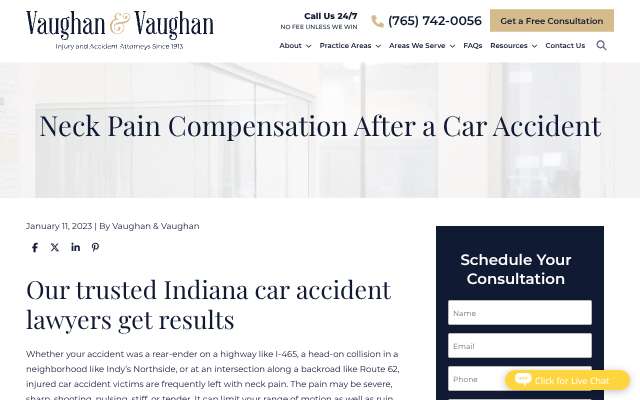 Vaughn & Vaughan's page as the assistant saw it