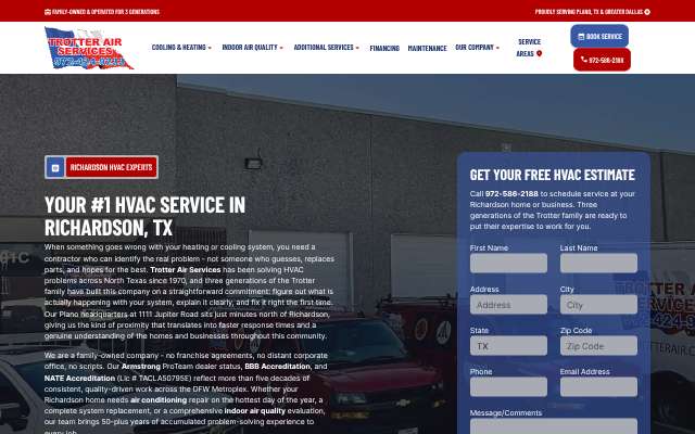 Trotter Air Services's page as the assistant saw it