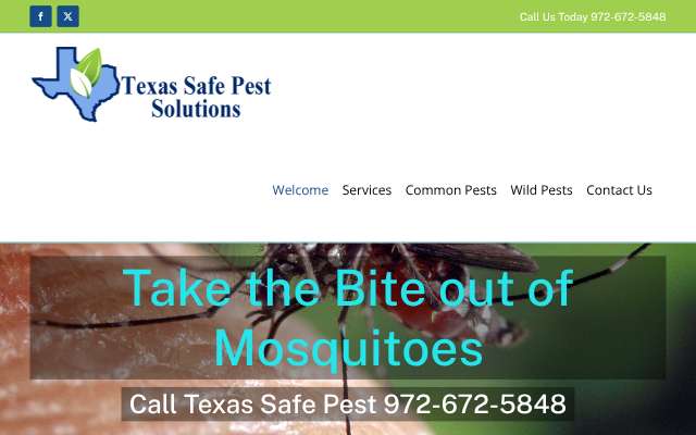 Texas Safe Pest Solutions's page as the assistant saw it