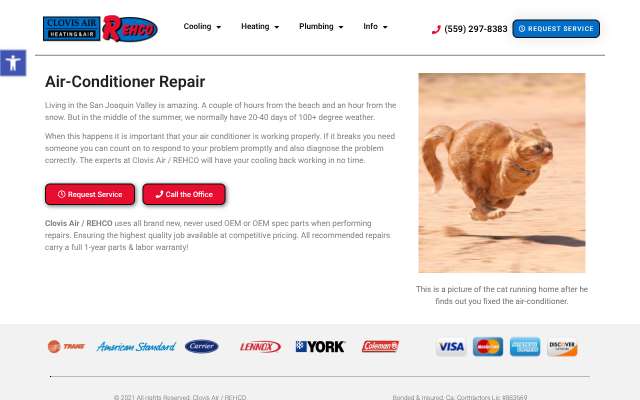 Clovis Air / REHCO's page as the assistant saw it