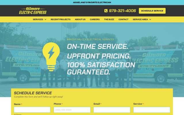 Gilmore Electric Express's page as the assistant saw it