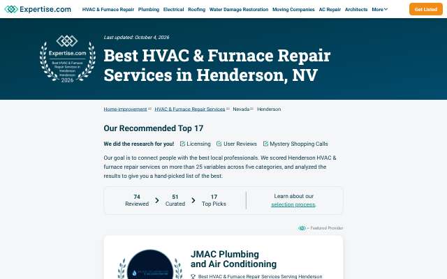 JMAC / Bishop Air / others via Expertise.com's page as the assistant saw it