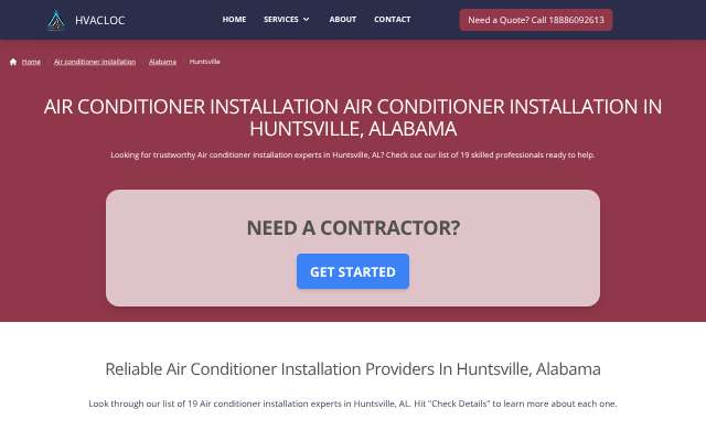 Southern Comfort HVAC's page as the assistant saw it
