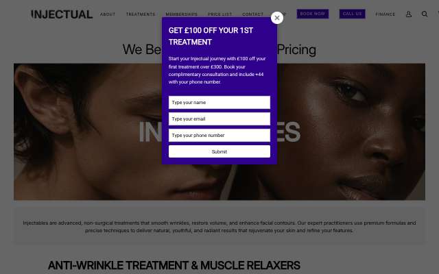 Injectual's page as the assistant saw it