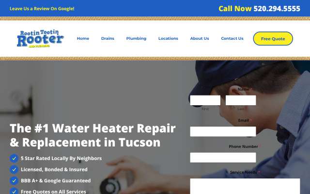 Rootin Tootin Rooter's page as the assistant saw it