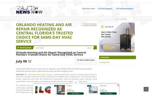Page cited for Orlando Heating and Air Repair