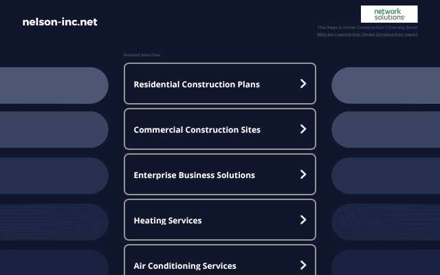 Nelson Plumbing Inc's page as the assistant saw it