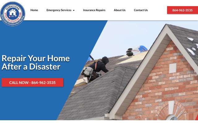 Duraclean Fire & Water Restoration's page as the assistant saw it