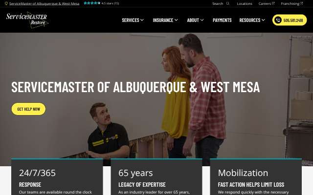 Page cited for ServiceMaster of Albuquerque and West Mesa