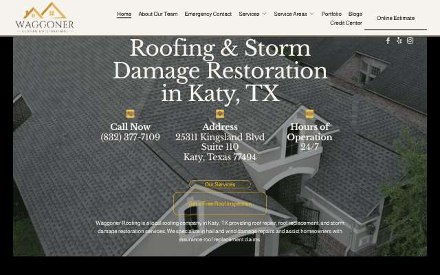 Page cited for Waggoner Roofing & Restorations LLC