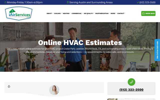 Intelligent Air Services's page as the assistant saw it