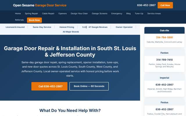 Open Sesame Door STL's page as the assistant saw it