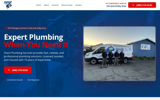 Page cited for Shark Plumbing Services