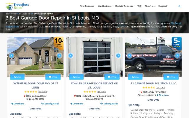 Page cited for Overhead Door Company of St. Louis