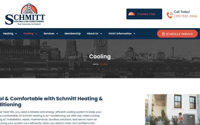 Schmitt Heating & Air Conditioning's page as the assistant saw it