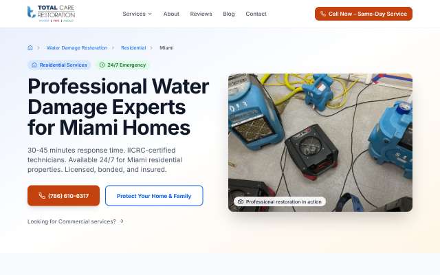 Page cited for Total Care Restoration