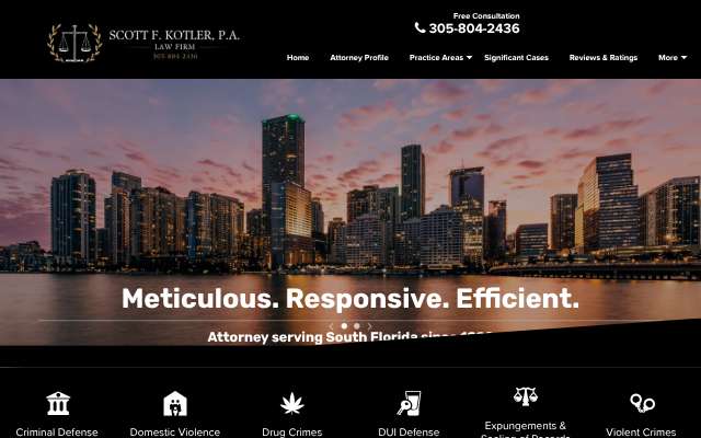 Scott F. Kotler, P.A.'s page as the assistant saw it