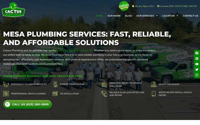 Page cited for Cactus Plumbing And Air