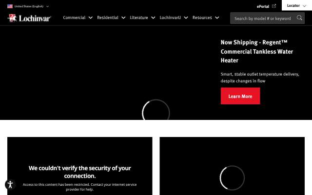 Lochinvar LLC's page as the assistant saw it