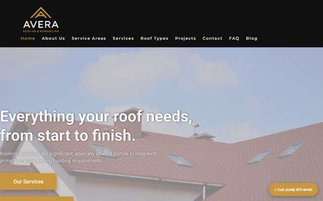 Avera Roofing & Remodeling's page as the assistant saw it