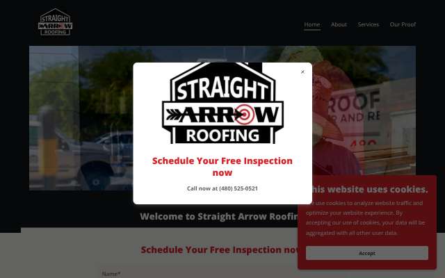 Page cited for Straight Arrow Roofing