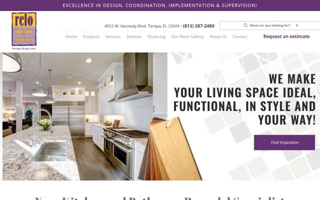 Relo Interior Services's page as the assistant saw it