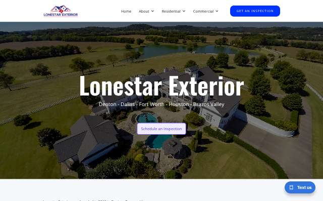 Lonestar Exterior's page as the assistant saw it