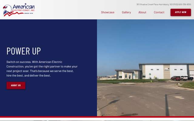 American Electric Inc's page as the assistant saw it