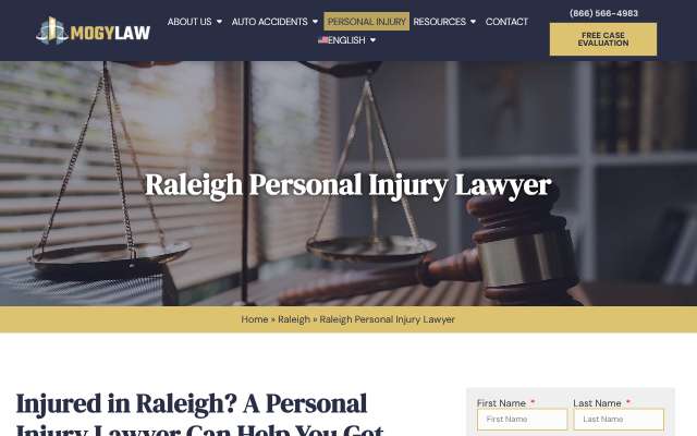 Mogy Law's page as the assistant saw it