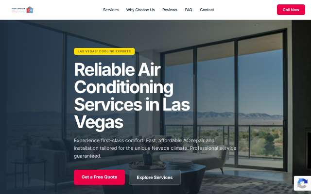 First Class Air LLC's page as the assistant saw it