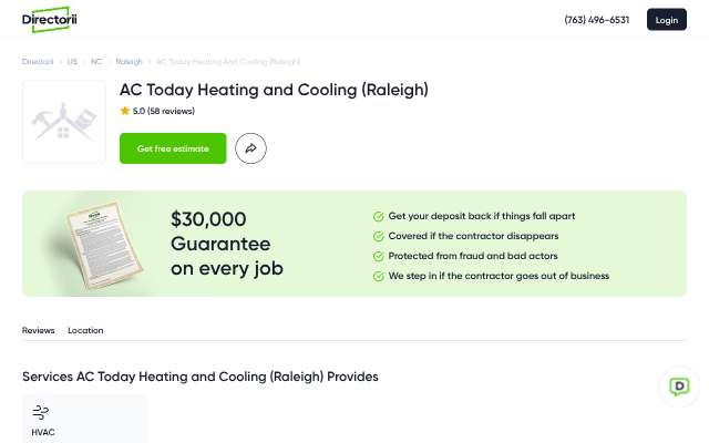Page cited for AC Today Heating and Cooling