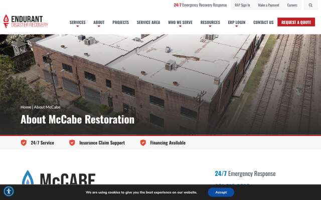 Page cited for McCabe Restoration