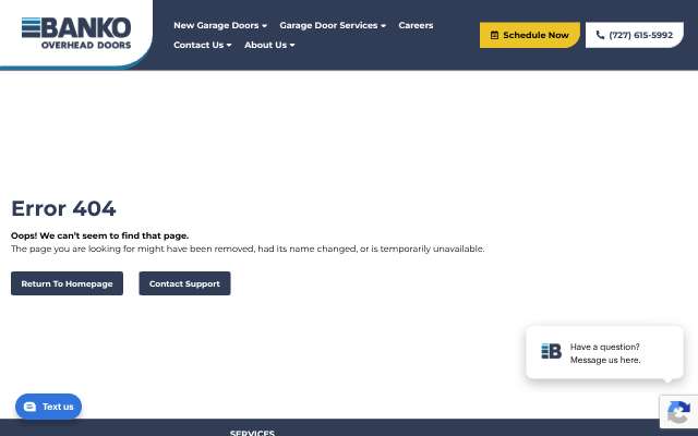 Duval Overhead Door Co.'s page as the assistant saw it